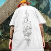 2024 New Summer Men's T-Shirt 3d Compass Printed Short Sleeve Tees Simple Fashion Male Clothing Loose Oversized T-Shirt For Men