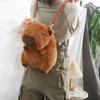 Рюкзак с изображением капибары, школьная сумка с изображением студентов, милый плюшевый рюкзак с изображением капибары для улицы