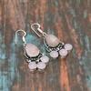 Rose Quartz, Gemstone Solid 925 Sterling Silver Handmade Wonderful Jewelry Earring