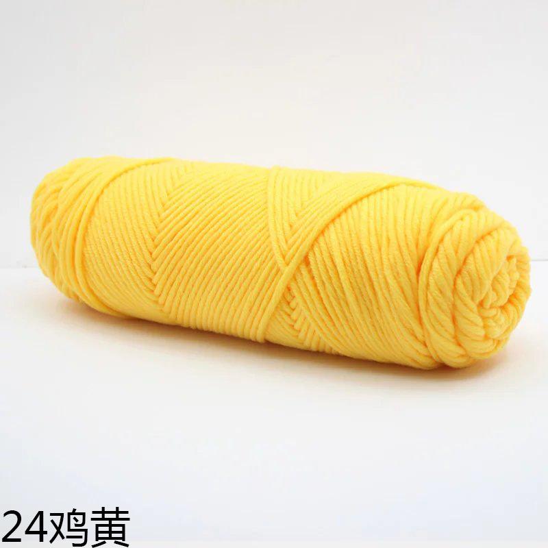 100 г/Клубок Молочная Хлопковая Шерсть Ручное Вязание Шарф Перчатки Шапка Толстая Пряжа Многоцветный Узор Натуральный Материал Мягкий Материал