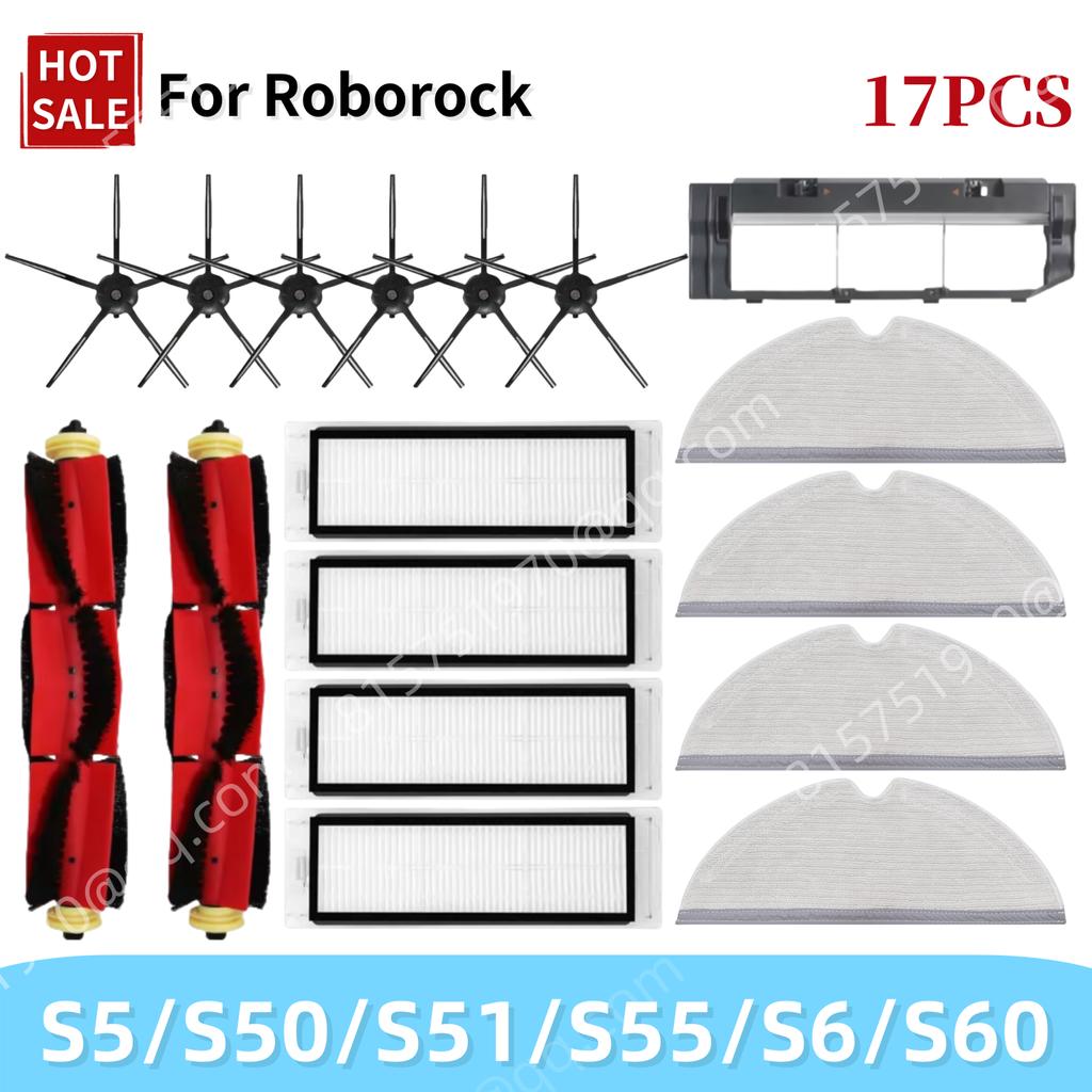 For Roborock S5 S50 S51 S55 S6 S60 S6 Pure Vacuum Cleaner Accessories HEPA Filter Mop Cloth Side Main Brush Spare Parts
