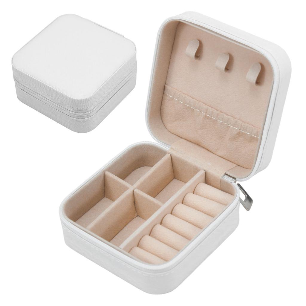 Korean version of simple jewelry box, ring, earrings, trinkets, storage box, travel portable small square box, spot.
