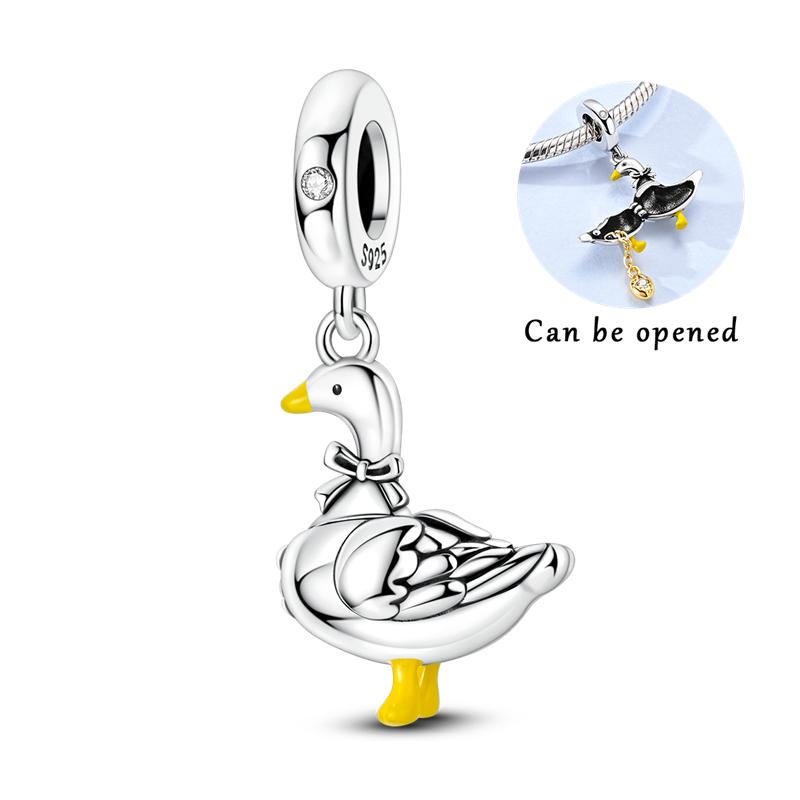 925 Silver Cute Kitten Lucky Cat Charm Can Be Opened Bead Pendant Fit Original Bracelet DIY Women Jewelry Gifts