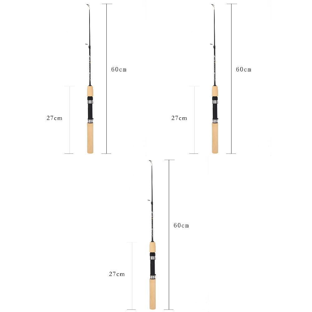 60/80/100 см удочка для подледной рыбалки портативная удочка для ловли креветок легкая речная удобная рукоятка карповая снасть рыболовное оборудование Pesca