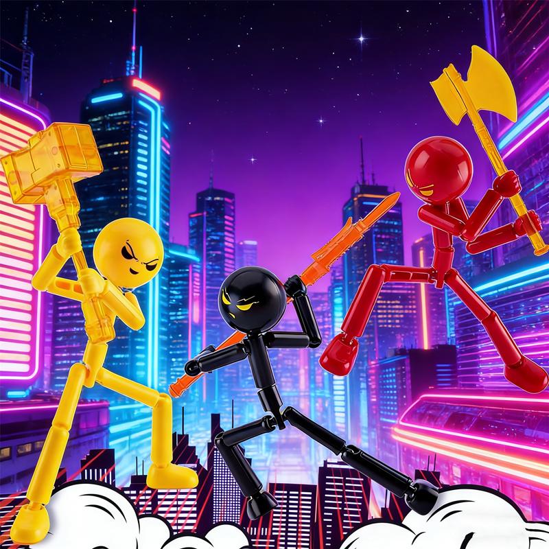 HUAHUAНабор 3D-печатных фигурок Stickman с подвижными суставами, Новинка, Сборный робот-манекенHUAHUA