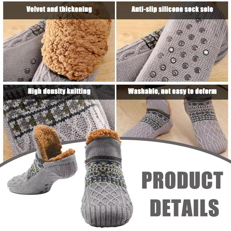 Fall and Winter Floor Socks Home Warm Women Men Socks Snow Socks Sleep Carpet Socks Slippers Socks Men Non-slip Yoga Socks