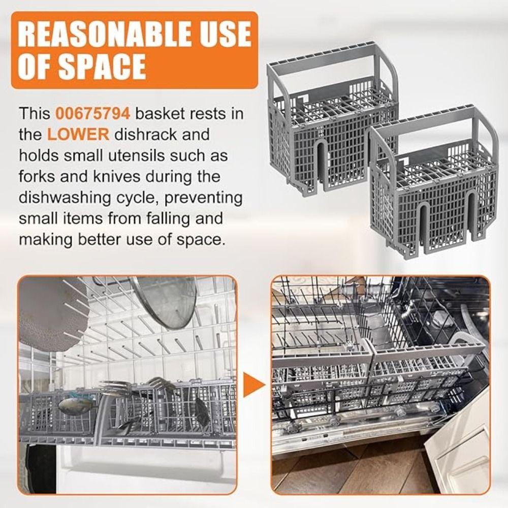 Updated Cutlery Basket 00675794 / 675794 (Replaces 00704855) for Bosch Dishwashers Compatible with SHE55M15UC, SHX3AR75UC