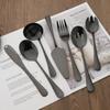 8 шт./компл., серебряный набор посуды из нержавеющей стали, ложка для супа, сервисная ложка, вилка для салата, торт, лопаточка, нож для масла, кухонная домашняя посуда