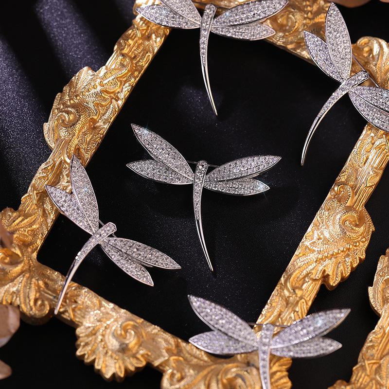 Высококачественная циркониевая брошь в виде стрекозы от наложницы Силян — элегантный аксессуар для костюма