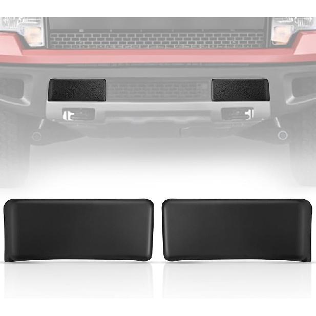 2Pcs F150 Front Bumper Guards Pads Cover Ert Cap Compatible With Ford F-150 2018   Replace# JL3Z17E810AB For Front Left Driver & Right Passenger Side
