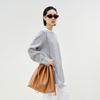 LESS 2025 Spring Off-Shoulder Loose Long Sleeve Sweater