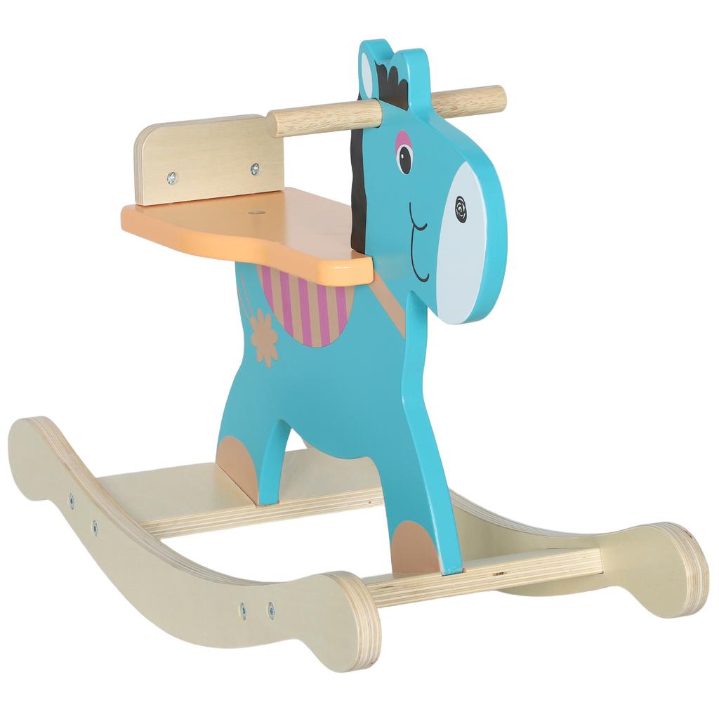 Rocking Animal Donkey Baby Rocking Toy with Handles Rocker Rocking Seat 59 x 27 x 43 cm Teal