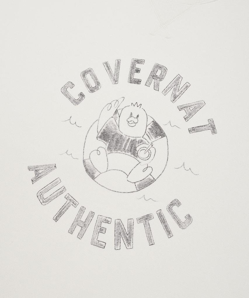 COVERNAT Tube Duck Graphic Sweatshirt Ivory