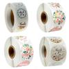 About 500pcs Thank You Stickers Autumn Floral Seal Labels Round Label for Package Personalized Decoration Stationery Sticker