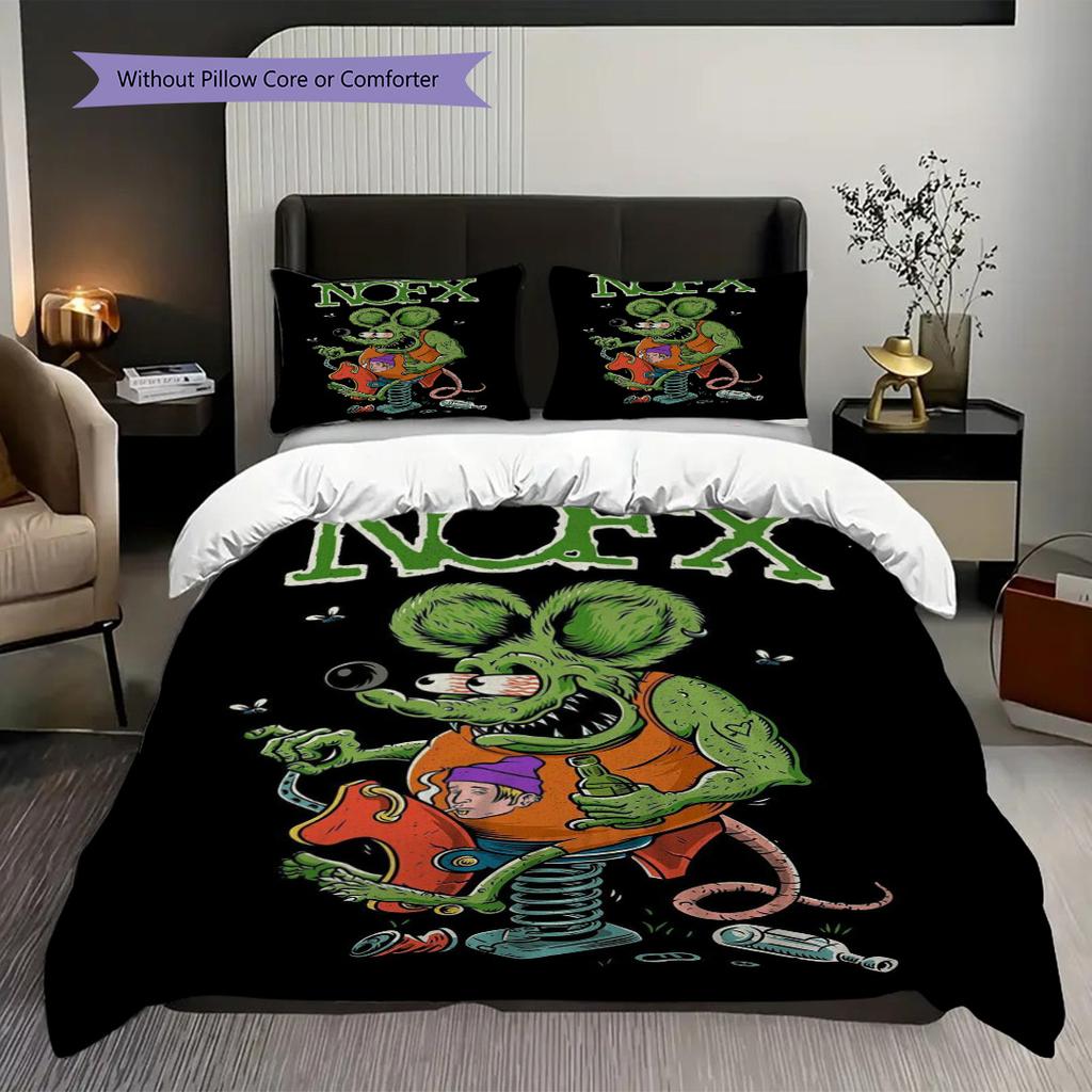 Rat Power Wild Ride Bedding 1 Duvet Cover 2 Pillowcase Without Core Christmas Birthday Gift Soft And Comfortable Bedding Set