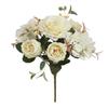 Vintage Artificial Fake Peony Silk Flowers Retro Bouquet Simulation Flowers Living Room Wedding Home Decoration