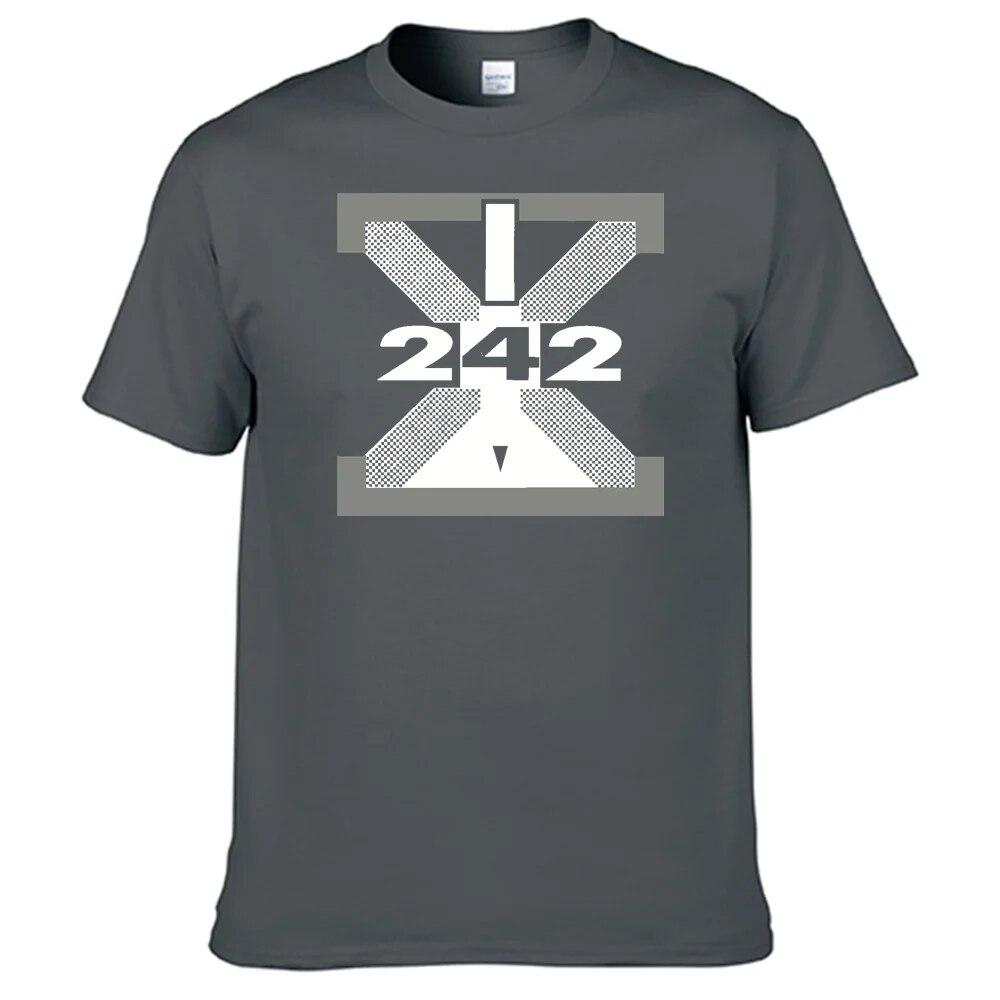 Front 242 T Shirt Unisex 100% Cotton Unisex Women Shirt Top Sales N012