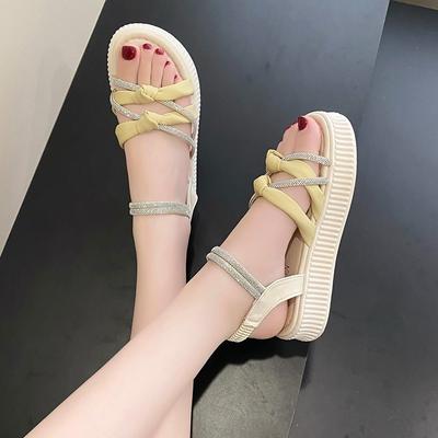 Лето 2024 Новые повседневные римские сандалии на высоком каблуке с подошвой Matsu для женщин