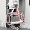 Мужская прозрачная ПВХ дорожная сумка для спортзала с вместительным отделением и стильным дизайном