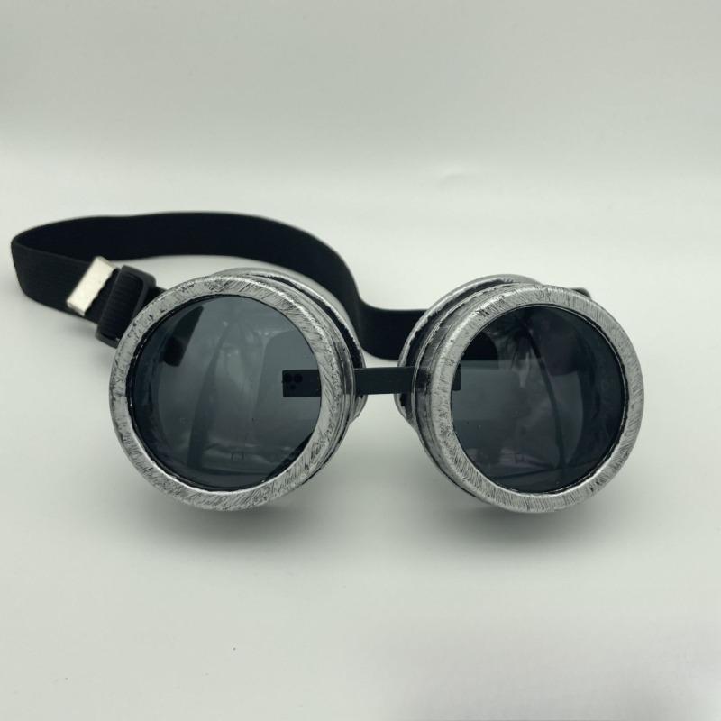 Men Fashion Steampunk Glasses Round Oversized Goggles Welding Punk Glasses Cosplay Women Eyeglasses