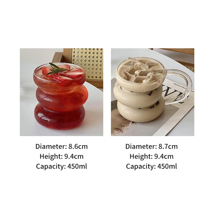 Креативная стеклянная чашка неправильной формы, прозрачная кружка для кофе, молока, виски, коктейльные бокалы для вина, кофейные кружки для сока, рождественские подарки