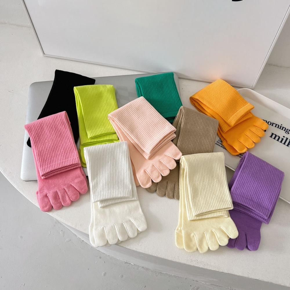Breathable Five-finger Socks Pure Cotton Netherstock Fashionable Split-toe Socks  Motion