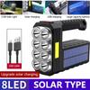 6LEDlight/8 LED Light Strong Light Flashlight Light Source Flashlamp with COB Side Light Usb Solar Rechargeable Lantern Portable Torch