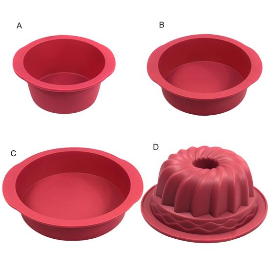 4/6/8-дюймовая круглая форма для торта, силиконовая легкосъемная антипригарная многоразовая форма для приготовления мусса Mooncake, кухонные инструменты для выпечки