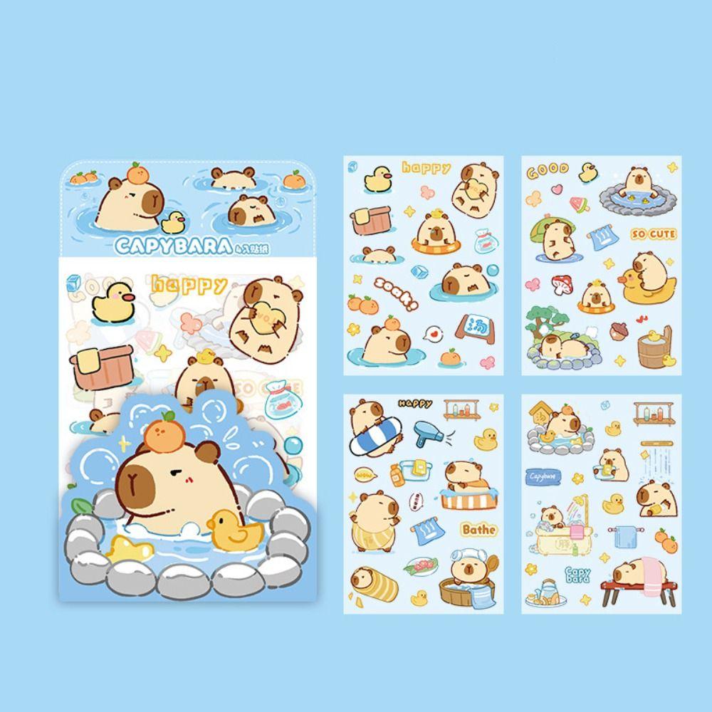 4 шт./пакет эстетический материал Capybara Ledger креативный канцелярский стикер студент