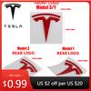 Автомобильная наклейка Логотип на переднюю часть автомобиля Tesla Логотип на задний багажник Наклейка для Model 3 Mode Y металлический логотип замена передних и задних логотипов