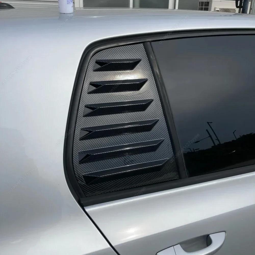 2Pcs Rear Side Window Louver Air Vents Windshield Cover For VW Golf 7 7.5 MK7 MK7.5 GTI GTD TSI TDI R R-Line 2013-2020 Tuning