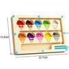 Montessori Magnetic Color Sorting Games Maze Board Pen Moving Bead Games Wooden Control Sensory Play Educational Toys for Kids