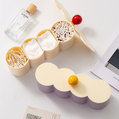 Баночка ватных палочек для снятия макияжа, Настольная пылезащитная коробка для хранения с крышкой, Туалетный столик, Подставка для кистей для макияжа, Подставка для ручек