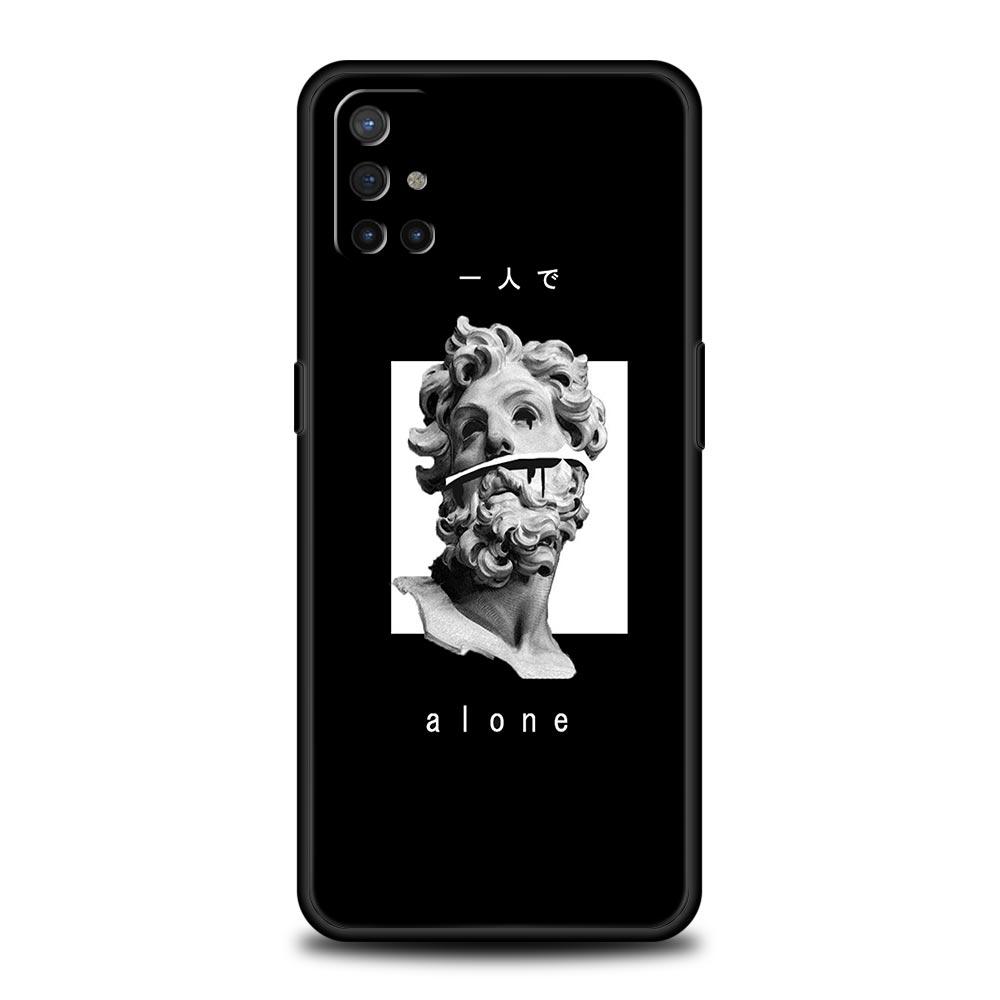 Мультяшная статуя Абстрактное искусство Чехол для телефона Для Oneplus 13R 13 12R 11 10T 10R Nord N100 N200 N10 10 9 9R 9RT CE 3 2 Z Pro 5G Мягкий ТПУ