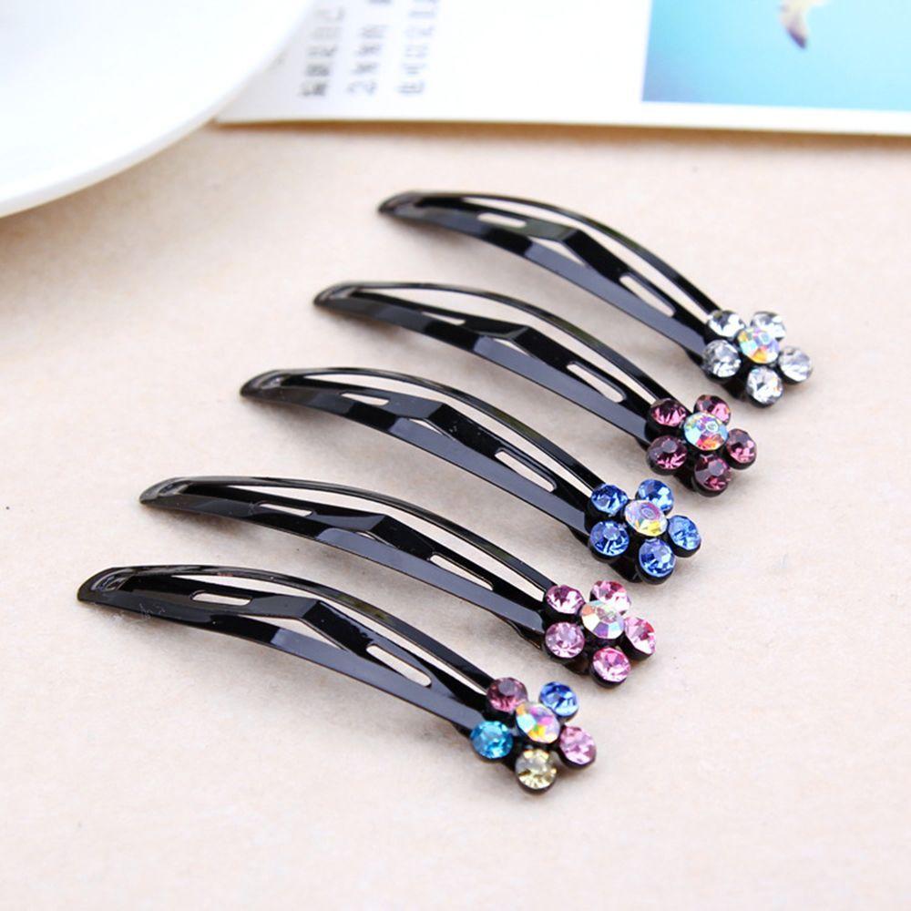 Crystal Hair Pins Black Hair Clip Hairgrips Barrettes Headwear for Kids Girls Hair Accessories