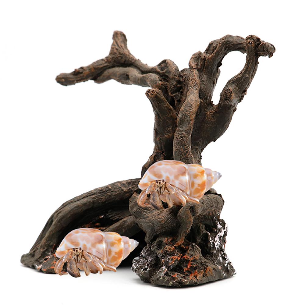 Украшение для аквариума, смоляное украшение в виде ствола дерева, укрытия для аквариума, пещера, декор, игрушка для скалолазания