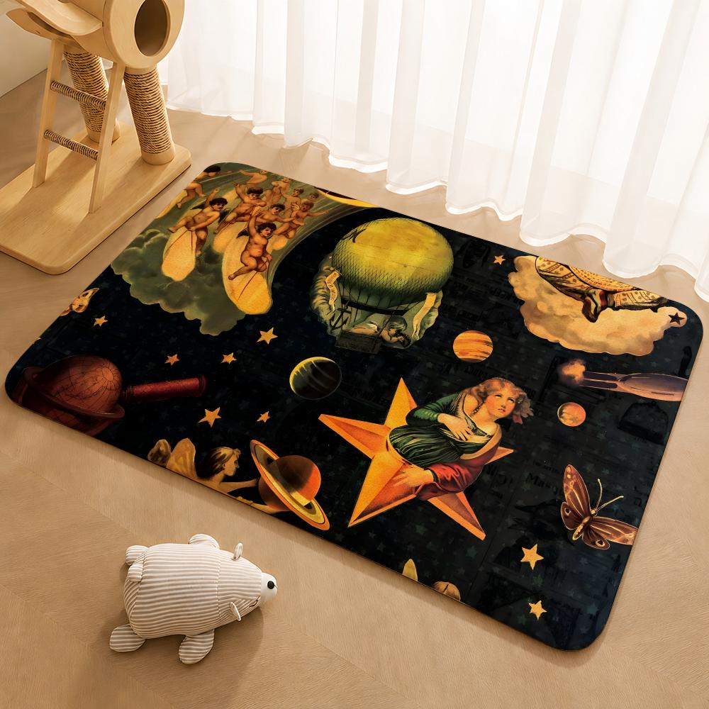 The Smashing Pumpkins Floor Mat Floor Mat Soft Flannel Non-Slip Door  Rug for Living Room