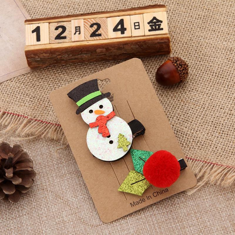 Cute Christmas Set Hairpin, Christmas Elk Hairpin, Creative Decorative Duck Bill Clip