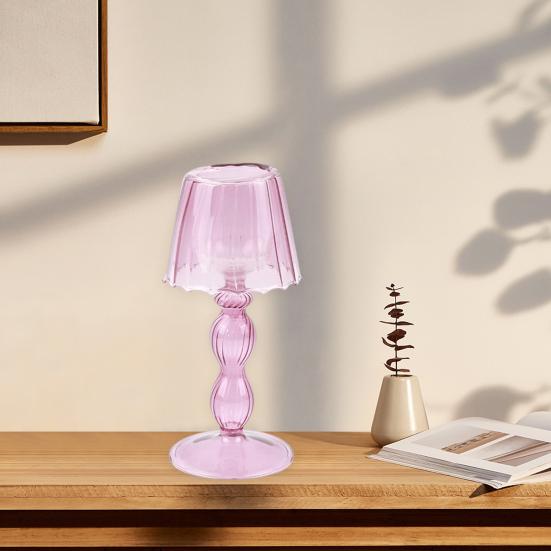 Модный подсвечник, изысканное мастерство, высокое украшение из боросиликатного стекла