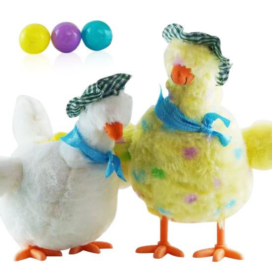 Игрушки для кур, несущих яйца, со звуковой музыкой, электрическая сумасшедшая плюшевая кукла-курица, милая игрушка-курица, несущая яйца, мягкая игрушка для детей