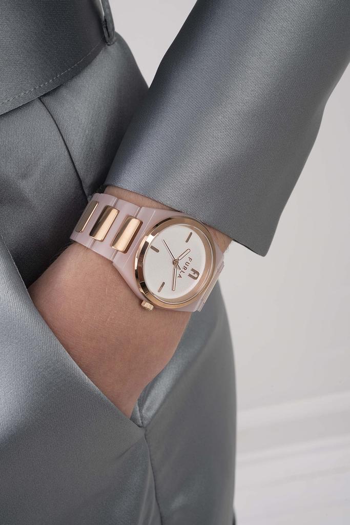 Watch FURLA TEMPO MINI White Dial Acetate Quartz Watch Jewelry Accessory WW00028005L3 Pink [Furla] 32.5MM Women's [Item]