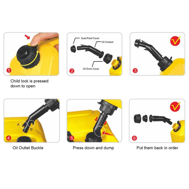 Fuels Cans 5/10L Portable Fuel Tank Gasolines Diesel Container For Dirt Bike Cars Trailers Motorcycle Emergency Fuels Bucket Can