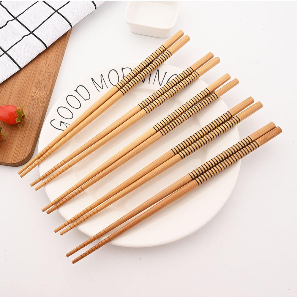 5 пар японских палочек из натурального дерева для креативного узора, палочки для еды, кухонный инструмент, посуда, украшения для ресторана