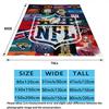 National Football League Print Flannel Blanket, High quality Comfortable for All Seasons, Home Decor, Warmth and Comfort, Perfect for Christmas Gifts