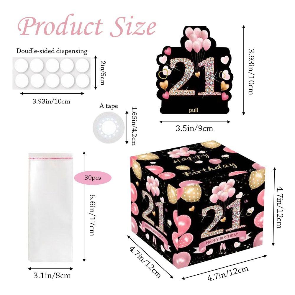 Бумажные подарочные коробки с вытягивающимися деньгами 16-й 18-й 21-й Коробки для денежных подарков Забавная копилка на день рождения День рождения