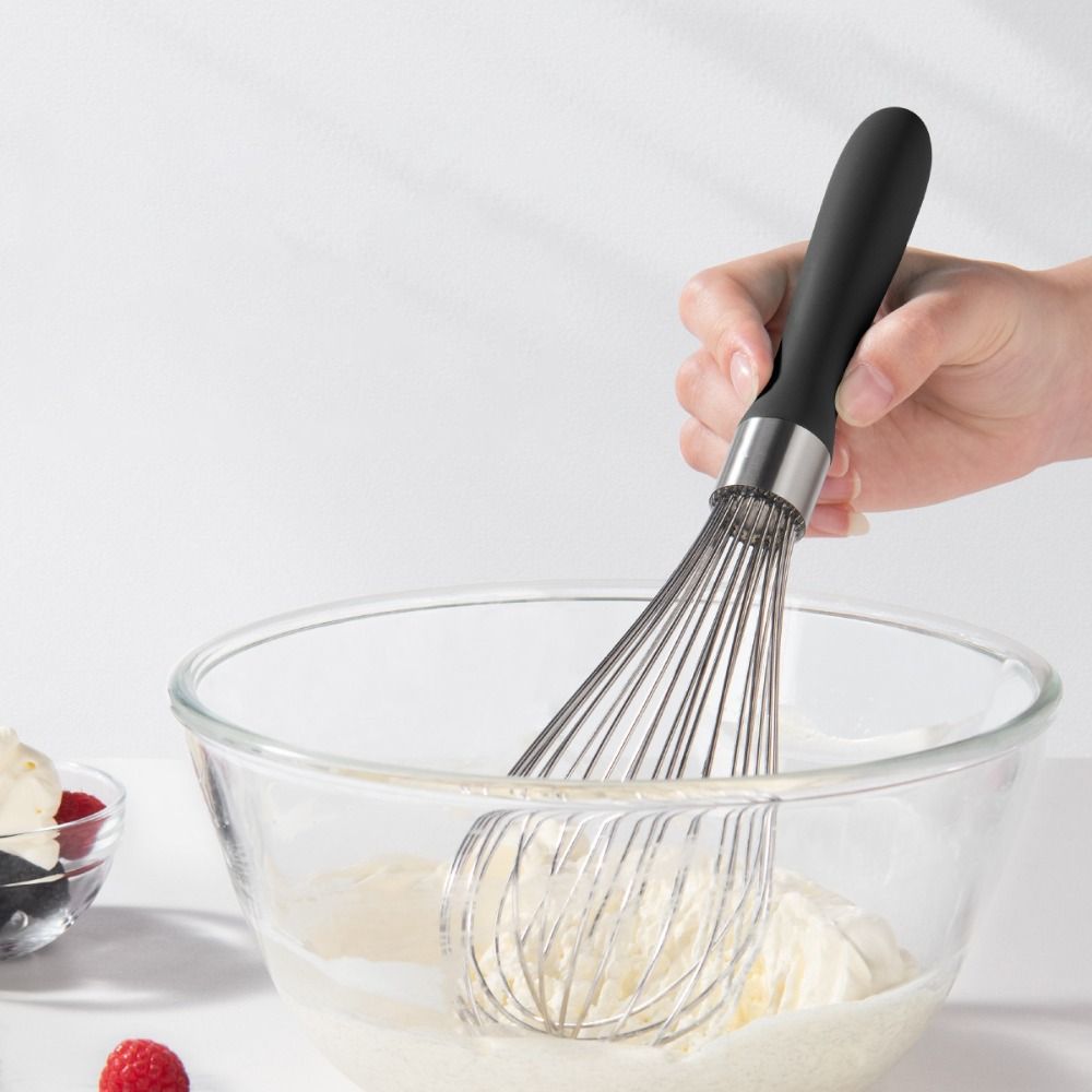 Balloon Shape Stainless Steel Wire Whisk 12 Inch Egg Mixer Kitchen Baking Tool Cream Mixer  Batter