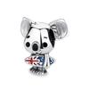 Original 925 Silver Charm Bead Love Dog Cat Paw Panda Firefly Pendant Charms Fit Bracelets Necklaces Women Jewelry