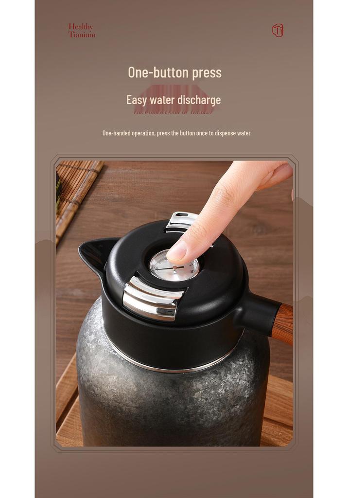 High-End Portable Pure Titanium Insulated Tea Set: Stewing Teapot, Teacups, Gift Box, Ideal for Business Travel