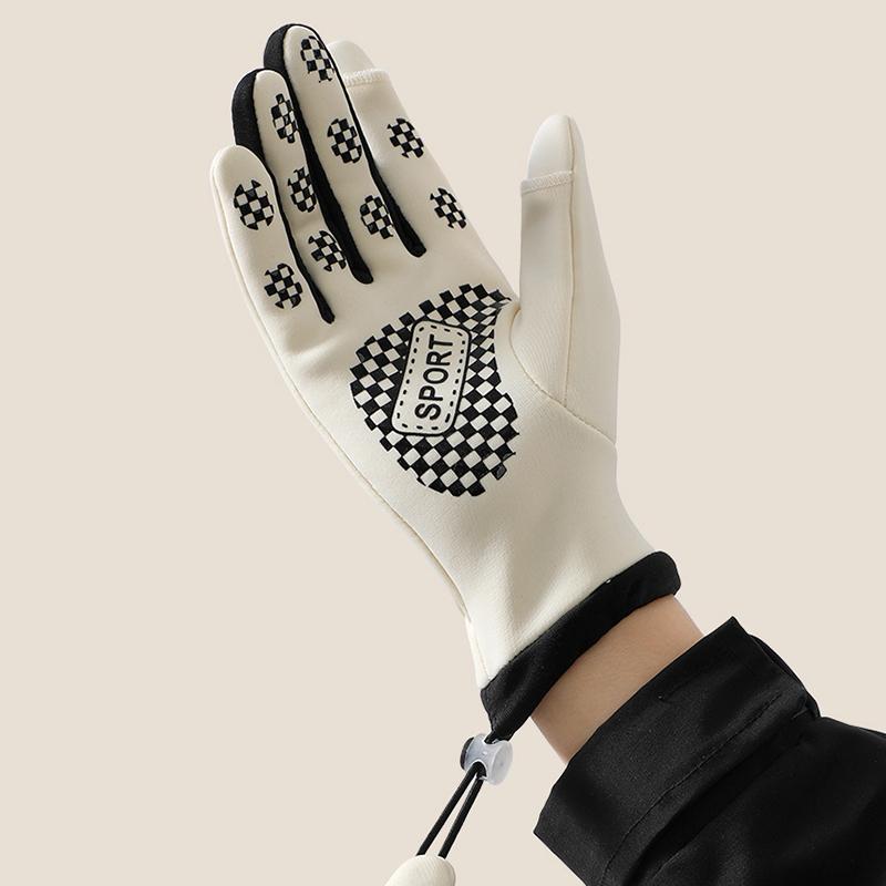 1 пара женских зимних перчаток, модные удобные ветрозащитные перчатки с сенсорным экраном для занятий спортом на открытом воздухе