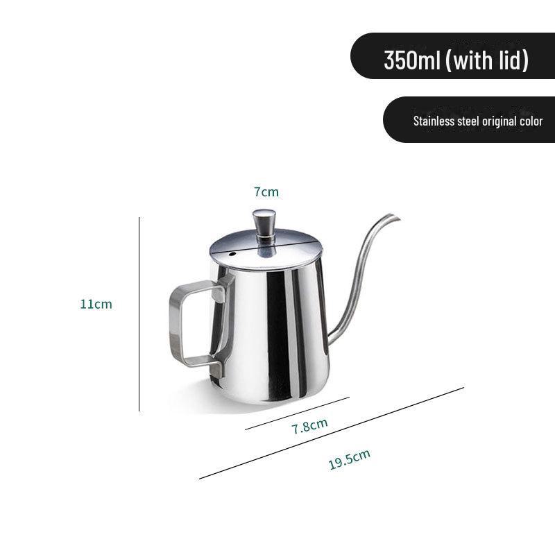 Кофейник из нержавеющей стали 304 с ручкой из цельного дерева, узкий носик, 600 мл